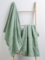 Полотенце банное 50х90 см, 100% хлопок, 450 г/м2, жаккард, Некст-3 8022, Авангард, светло-зеленое, 255, Россия