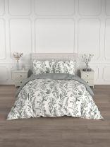 Постельное белье семейное, простыня 215х240 см, 2 наволочки 70х70 см, 2 пододеяльника 145х215 см, Silvano, сатин, Грана