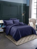 Постельное белье 1.5-спальное, простыня 150х220 см, 2 наволочки 70х70 см, пододеяльник 145х215 см, Майская ночь, страйп-полисатин, синее, 11/006-PSS/MAY