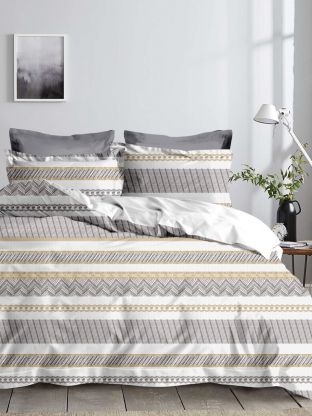 Постельное белье 1.5-спальное, простыня 145х215 см, 1 наволочка 70х70 см, пододеяльник 145х215 см, Майская ночь, микросатин, Неаполь SJT2501-1