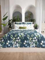 Постельное белье 2-спальное, простыня 200х220 см, 2 наволочки 70х70 см, пододеяльник 180х215 см, Волшебная ночь, перкаль, Rainy Garden