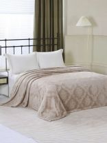 Плед евро, 200х220 см, велсофт жаккард, 100% полиэстер, Silvano, Fresco, бежевый, 200/170-FRE/LA