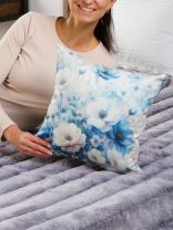 Наволочка декоративная Silvano, Голубые цветы, 100% полиэстер, 40 х 40 см