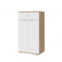 ИТАЛИЯ ТК-600 Тумба комби (ш600*г370*в1100мм), дуб сонома/белый глянец