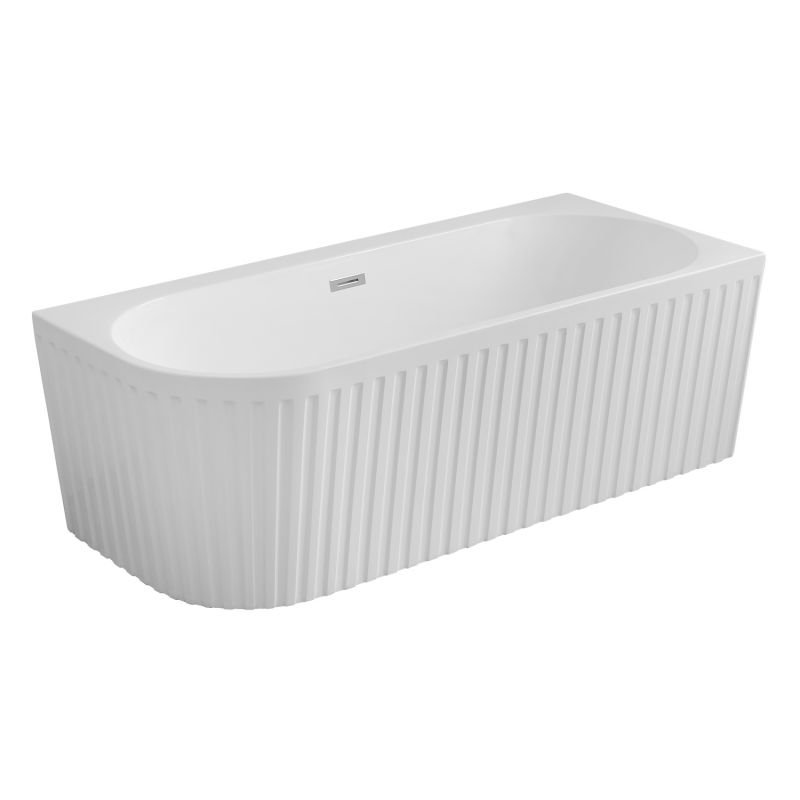 Ванна акриловая Azario LAGO GARDA 170х75 пристенная, рифленая, правая,  AZ-6724-A2 R 17075