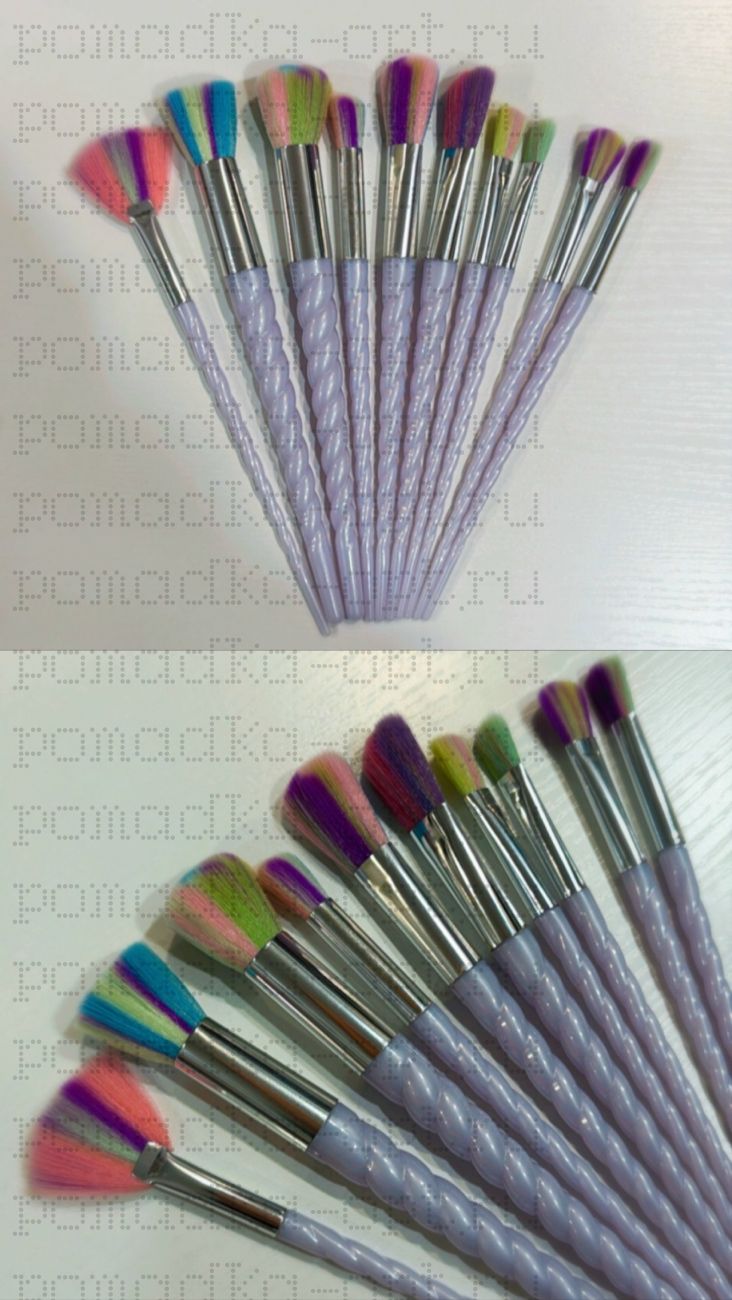10pcs Unicorn Makeup Brush Set Pink White Foundation Blending Powder Eye shadow Make Up Brushes Cosmetic Beauty Make Up Tools DF