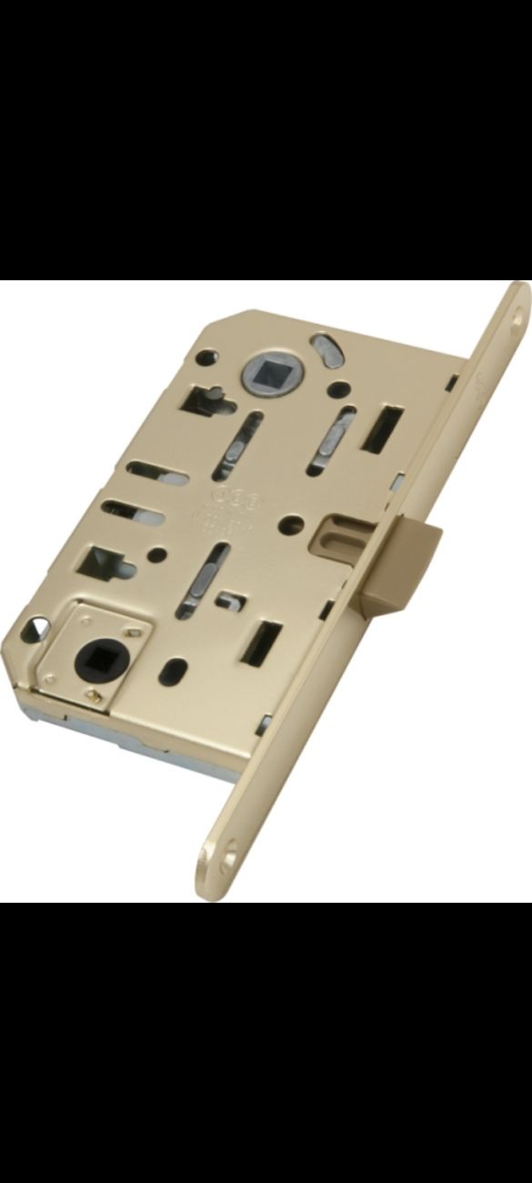 Замок Mediana EVOLUTION AGB (бесшумный) для сантехнической двери B01102.50.03, материал Сталь, отделка Латунь