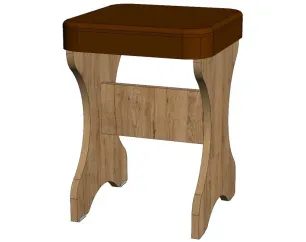 Табурет дуб вотан/коричневый Комплект 2 шт