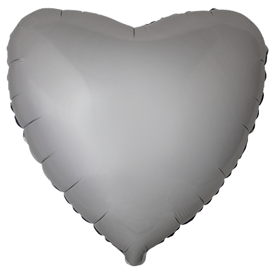 Сердце серебро матовый