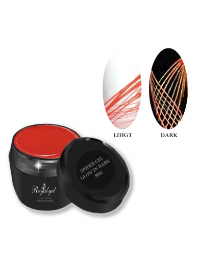 SGD02 "SPIDER GLOW IN DARK" гель паутинка флюоресцентная красная