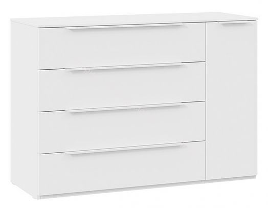 Комод комбинированный «Порто» - ТД-393.04.02 Белый Жемчуг, Белый софт