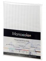 Пододеяльник 1.5-спальный, 145 х 220 см, 100% хлопок, страйп-сатин, белый, Monocolor, рис.3182