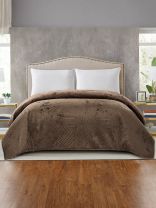 Покрывало евро, 240х260 см, 100% полиэстер, стеганое, Silvano, Runa, коричневое