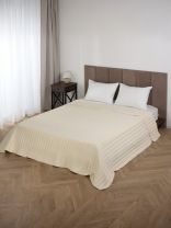 Покрывало евро, 240х260 см, 100% полиэстер, Silvano, Андора, молочное