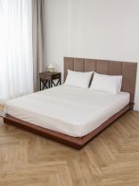 Простыня 2-спальная, 200 х 216 см, 100% хлопок, поплин, Silvano, Белый