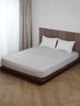 Простыня евро, 180 х 200 х 25 см, 100% хлопок, поплин, на резинке, Silvano, Тауп