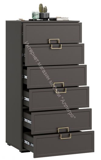 Комод «Стелла» - 402.04 Серый вулкан, Фон серый