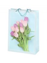 Пакет подарочный бумага, 31х12х42 см, в ассортименте, Цветы, Y4-8821