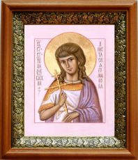 Икона Анастасия Романова в киоте с басмой Виноградная Лоза (UV-печать)(33013)