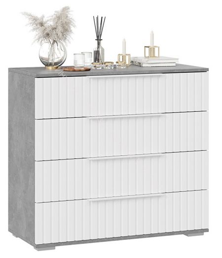 Комод «Хилтон» - 402.010.000 Ателье светлый, Белый матовый