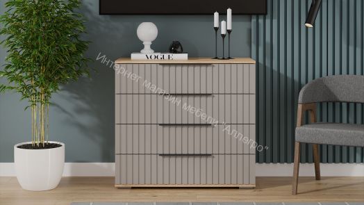 Комод «Хилтон» - 402.010.000 Дуб Крафт золотой, Мокко матовый