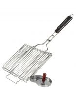 Решетка барбекю 350х260 мм, Forester, рукоятка дерево, с коррозионностойким покрытием, BQ-N22