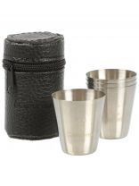 Рюмка нержавеющая сталь, 0.02 л, 4 предмета, в тубе оксфорд, без оплета, Следопыт, PF-CWS-P27SET