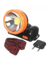 Фонарь налобный, встроенный аккумулятор, Облик, зарядка от сети 220 В, пластик, 2078