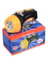 Фонарь ручной, встроенный аккумулятор, Ultraflash, 3 804, зарядка от сети 220 В, пластик, режим SOS, черно-желтый, 9215