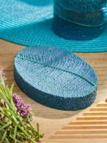 Мыльница настольная, пластик, 13.2х9.2х2 см, синяя, ручная роспись, BRE0163AA-SD