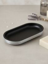 Мыльница настольная, Серо-голубай, полистоун, 19.2х9.8х2.5 см, BRE0880AA-TR