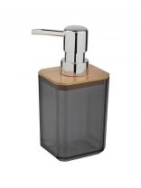 Дозатор для жидкого мыла, Рыжий кот, Оникс, полипропилен, бамбук, 7х6х15.5 см, 260 мл, 107633