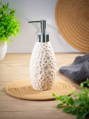 Дозатор для жидкого мыла, Пузырьки, полистоун, 7.6x14/20.5 см, 350 мл, BRE0172CA-LD