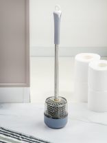 Ерш для туалета напольный, 8.5х8.5х45 см, в асс, пластик, прозрачный, Y4-11247