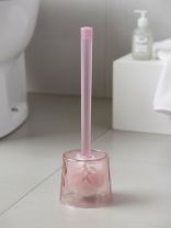 Ерш для туалета напольный, 11х11х38.5 см, прозрач вставка, пластик, в ассортименте, Y4-11245