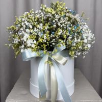 Сборная ароматная коробочка с гипсофилой и лимониумом