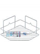 Полка для ванной металл, настенная, угловая, 22х22х11.5 см, Пу-пр-056