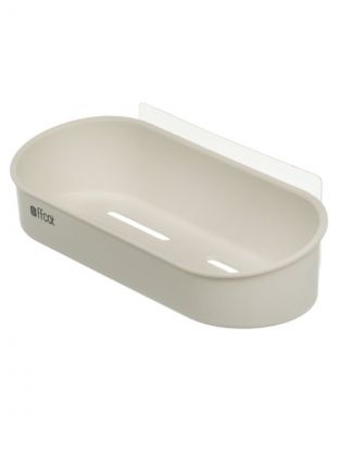 Полка для ванной пластик, настенная, прямая, 26х11х6 см, белая, Y4-9118