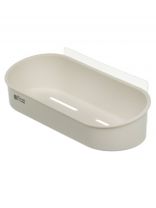 Полка для ванной пластик, настенная, прямая, 26х11х6 см, белая, Y4-9118