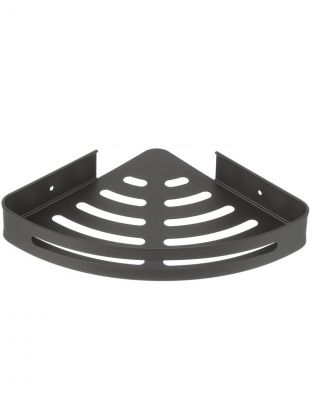 Полка для ванной алюминий, настенная, угловая, 22х22х3.8 см, A340095