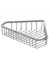 Полка для ванной металл, настенная, угловая, 32х22х6.5 см, хром, хром, A340093