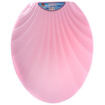 Сиденье для унитаза пластик, Ракушка, розовое, Dogus, РП-813