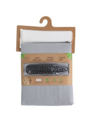 Штора для ванн 180х180 см, полиэстер, ЭВА, серая, A310017