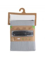 Штора для ванн 180х180 см, полиэстер, ЭВА, серая, A310017