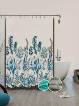Штора для ванн 180х180 см, полиэстер, Водоросли, T2022-7095