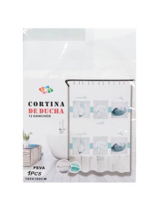 Штора для ванн 180х180 см, Peva, Услада, Y305