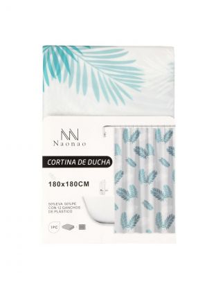 Штора для ванн 180х180 см, Peva, Naonao, голубой принт, A310148