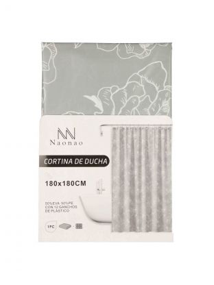 Штора для ванн 180х180 см, Peva, Naonao, серая абстракция, A310145