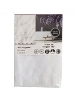 Штора для ванн 180х180 см, полиэстер, Мрамор, светло-серая, A310043