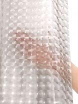 Штора для ванн 180х180 см, Peva, Белая классика, с кольцами, Y4-11135